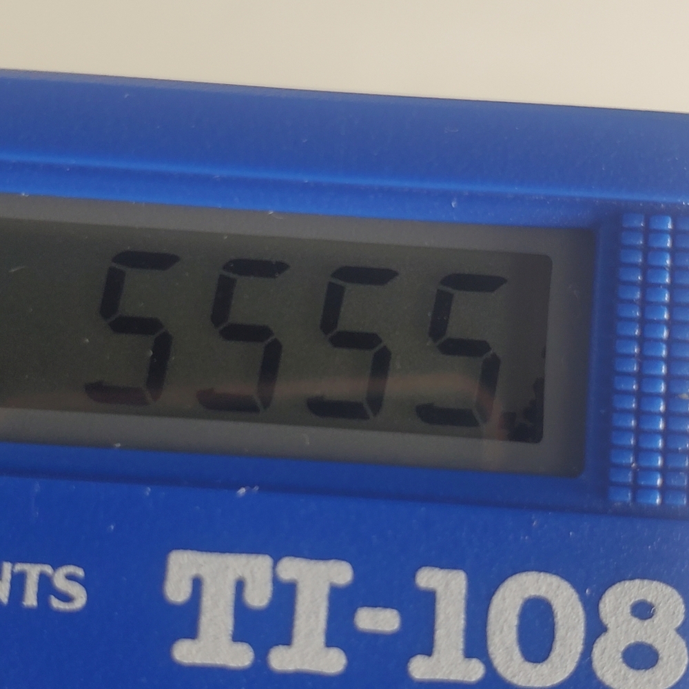 Texas Instruments Small Blue TI-108 Solar Powered Calculator (Tested) - Picture 3 of 6